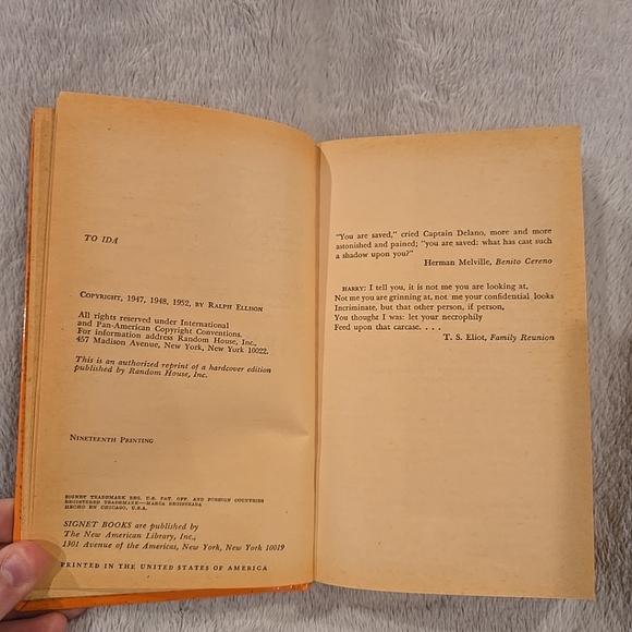 Vintage Invisible Man By Ralph Ellison Hardcover Book RARE - Picture 5 of 5